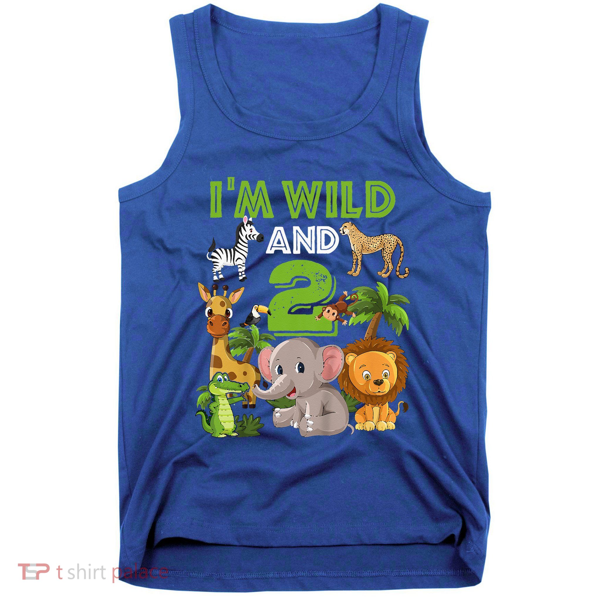 Im Wild And 2 Zoo Theme Birthday Safari Jungle Tank Top