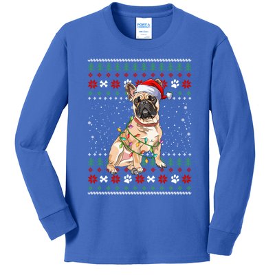 I Want A French Bulldog For Christmas Ugly Sweater Dog Xmas Great Gift Kids Long Sleeve Shirt