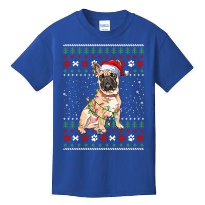 I Want A French Bulldog For Christmas Ugly Sweater Dog Xmas Great Gift Kids T-Shirt