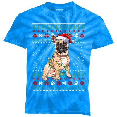 I Want A French Bulldog For Christmas Ugly Sweater Dog Xmas Great Gift Kids Tie-Dye T-Shirt