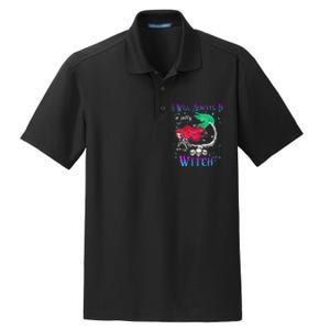 I Will Always Be A Salty Witch Halloween Mermaid Skeleton Dry Zone Grid Polo