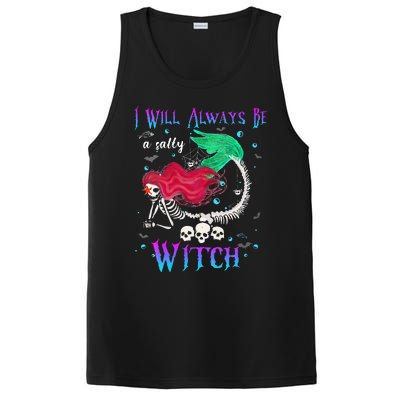 I Will Always Be A Salty Witch Halloween Mermaid Skeleton PosiCharge Competitor Tank