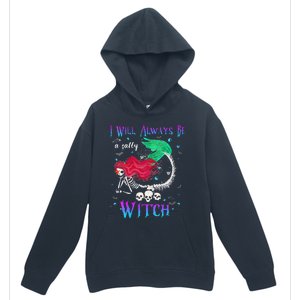 I Will Always Be A Salty Witch Halloween Mermaid Skeleton Urban Pullover Hoodie