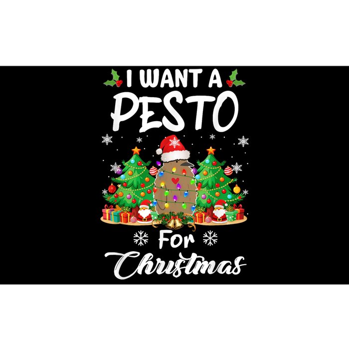 I Want A Pesto For Christmas Pesto The Penguin Funny Bumper Sticker