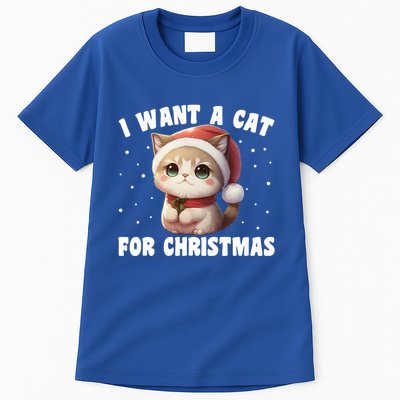 I Want A Cat For Christmas Cute Cats Cool Gift Tall T-Shirt
