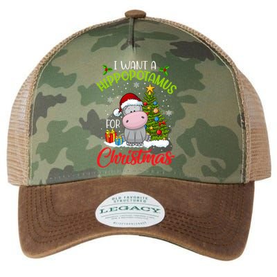 I Want A Hippopotamus For Christmas Xmas Hippo Meaningful Gift Legacy Tie Dye Trucker Hat