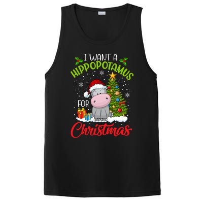 I Want A Hippopotamus For Christmas Xmas Hippo Meaningful Gift PosiCharge Competitor Tank