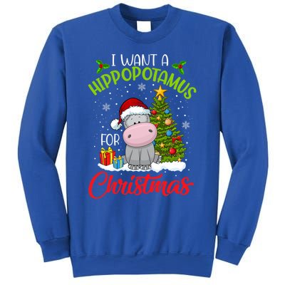 I Want A Hippopotamus For Christmas Xmas Hippo Meaningful Gift Sweatshirt