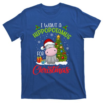 I Want A Hippopotamus For Christmas Xmas Hippo Meaningful Gift T-Shirt