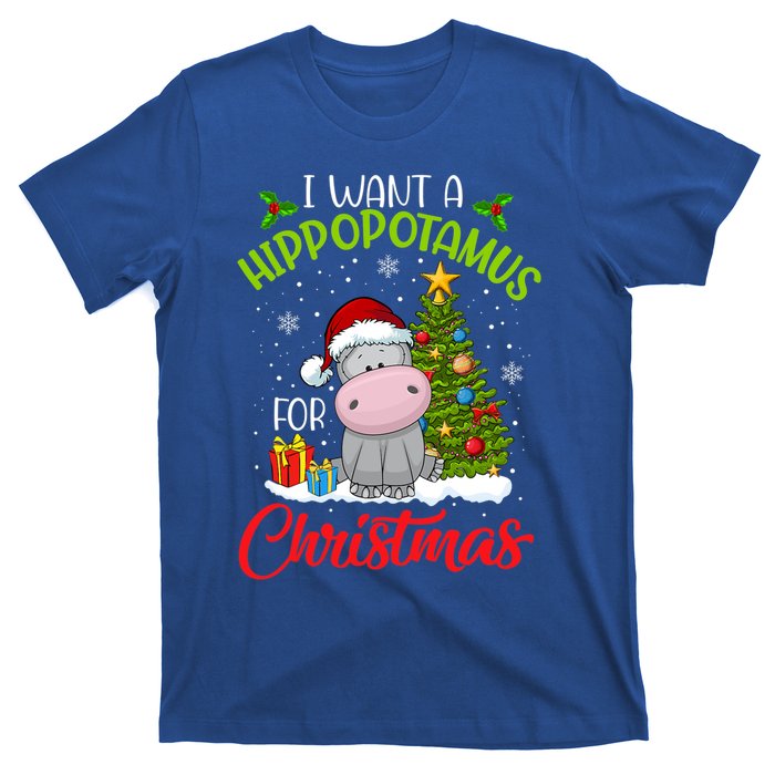 I Want A Hippopotamus For Christmas Xmas Hippo Meaningful Gift T-Shirt