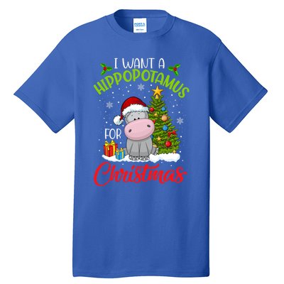 I Want A Hippopotamus For Christmas Xmas Hippo Meaningful Gift Tall T-Shirt