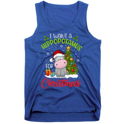 I Want A Hippopotamus For Christmas Xmas Hippo Meaningful Gift Tank Top