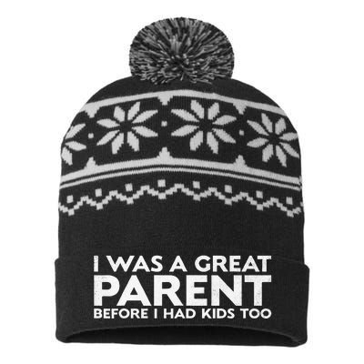 I Was A Great Parent Before I Had Too USA-Made Snowflake Beanie