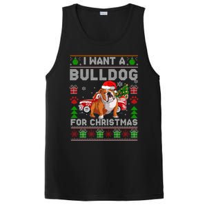 I Want A Bulldog For Christmas Ugly Sweater Dog Xmas Outfit Gift PosiCharge Competitor Tank