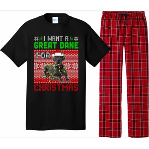 I Want A Great Dane For Christmas Santa Dog Lover Owner Gift Pajama Set