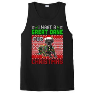 I Want A Great Dane For Christmas Santa Dog Lover Owner Gift PosiCharge Competitor Tank