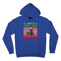 I Want A Great Dane For Christmas Santa Dog Lover Owner Gift Hoodie