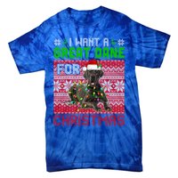 I Want A Great Dane For Christmas Santa Dog Lover Owner Gift Tie-Dye T-Shirt