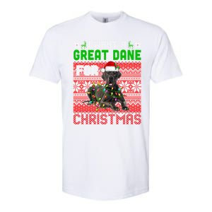 I Want A Great Dane For Christmas Santa Dog Lover Owner Gift Softstyle CVC T-Shirt