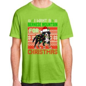 I Want A Bernese Mountain For Christmas Santa Dog Lover Gift Adult ChromaSoft Performance T-Shirt