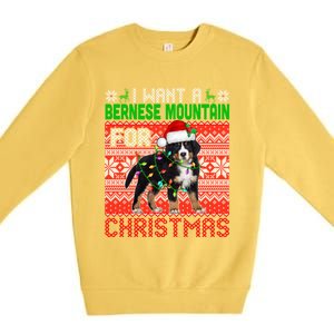 I Want A Bernese Mountain For Christmas Santa Dog Lover Gift Premium Crewneck Sweatshirt