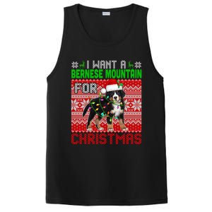 I Want A Bernese Mountain For Christmas Santa Dog Lover Gift PosiCharge Competitor Tank