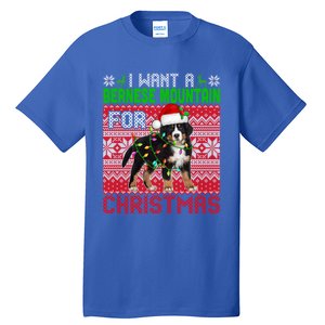 I Want A Bernese Mountain For Christmas Santa Dog Lover Gift Tall T-Shirt