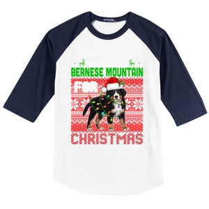 I Want A Bernese Mountain For Christmas Santa Dog Lover Gift Baseball Sleeve Shirt