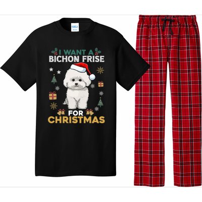 I Want A Bichon Frise For Christmas Cute Dog Lover Pajamas Gift Pajama Set