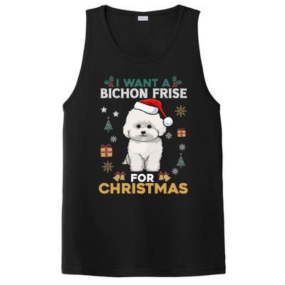 I Want A Bichon Frise For Christmas Cute Dog Lover Pajamas Gift PosiCharge Competitor Tank