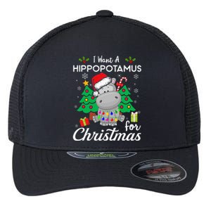 I Want A Hippopotamus For Christmas Cute Gift Flexfit Unipanel Trucker Cap