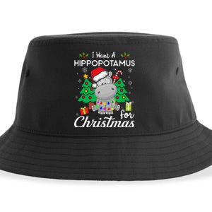 I Want A Hippopotamus For Christmas Cute Gift Sustainable Bucket Hat