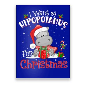 I Want A Hippopotamus For Christmas Xmas Pajama Hippo Lover Gift Poster