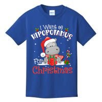 I Want A Hippopotamus For Christmas Xmas Pajama Hippo Lover Gift Kids T-Shirt