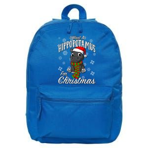 I Want A Hippopotamus For Christmas Cute Gift Xmas Hippo Cute Gift 16 in Basic Backpack