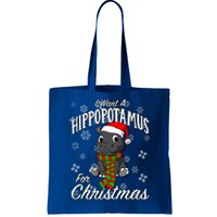 I Want A Hippopotamus For Christmas Cute Gift Xmas Hippo Cute Gift Tote Bag