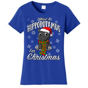 I Want A Hippopotamus For Christmas Cute Gift Xmas Hippo Cute Gift Women's T-Shirt