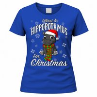 I Want A Hippopotamus For Christmas Cute Gift Xmas Hippo Cute Gift Women's T-Shirt