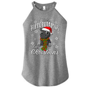 I Want A Hippopotamus For Christmas Cute Gift Xmas Hippo Cute Gift Women's Perfect Tri Rocker Tank