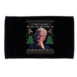 It Was A Holiday Like Any Other Or Was It Ugly Christmas Microfiber Hand Towel