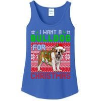 I Want A Bulldog For Christmas Santa Dog Lover Owner Cool Gift Ladies Essential Tank