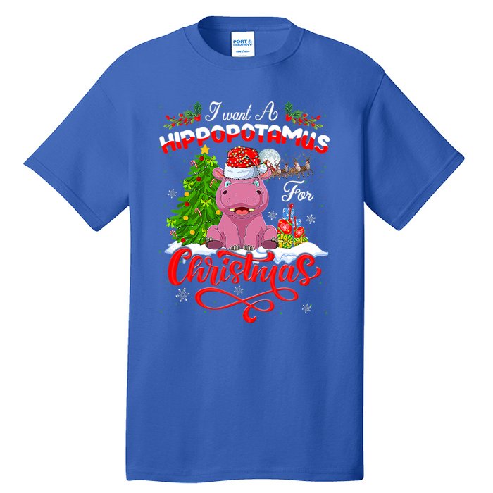 I Want A Hippopotamus For Christmas Xmas Hippo Gift Tall T-Shirt