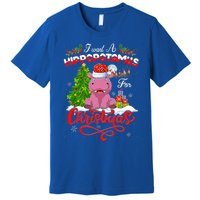 I Want A Hippopotamus For Christmas Xmas Hippo Gift Premium T-Shirt