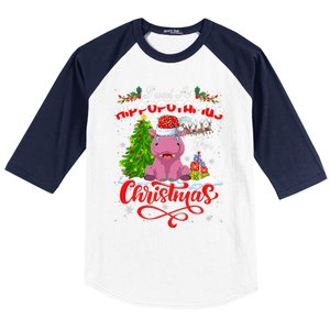 I Want A Hippopotamus For Christmas Xmas Hippo Gift Baseball Sleeve Shirt