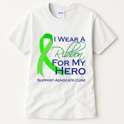 I Wear A Green Ribbon For My Hero Support Advocate Cure Tall T-Shirt