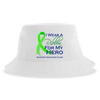 I Wear A Green Ribbon For My Hero Support Advocate Cure Sustainable Bucket Hat