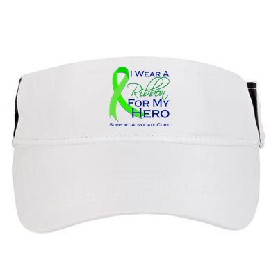 I Wear A Green Ribbon For My Hero Support Advocate Cure Adult Drive Performance Visor