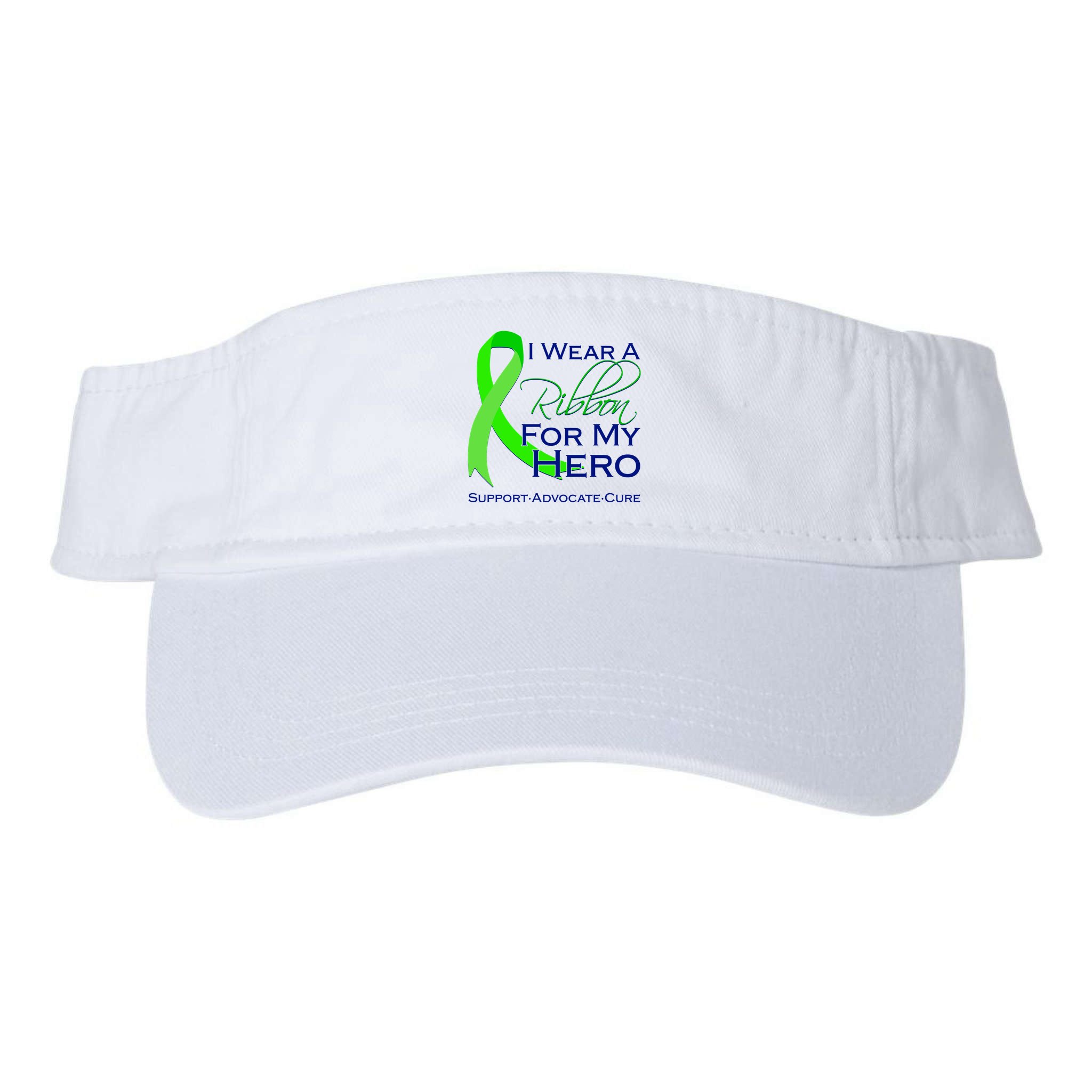 I Wear A Green Ribbon For My Hero Support Advocate Cure Visor