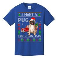 I Want A Pug For Christmas Ugly Sweater Dog Xmas Outfit Gift Kids T-Shirt