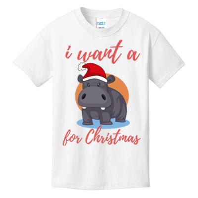 I Want A Hippopotamus For Christmas Kids T-Shirt